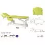 Elektryczny stół do masażu z linkami stalowymi oraz podłokietnikiem, Ecopostural C3542C