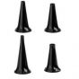 Wzierniki (czarne) uszne wielokrotnego użytku od otoskopów światłowodowych Heine BETA 200, K 180, mini 3000