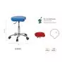 Ecopostural taboret obrotowy z chromowaną podstawą Ecopostural S4640