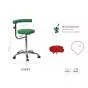 Ecopostural taboret obrotowy z chromowaną podstawą Ecopostural S5643