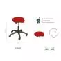 Ecopostural ergonomiczny taboret Ecopostural S2640