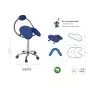 Ecopostural PONY taboret z chromowana podstawą Ecopostural S5662