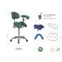 Ecopostural taboret PONY z chromowana podstawą Ecopostural S5664