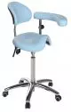 Ecopostural DERBY taboret z chromowaną podstawą i oparciem Ecopostural S5674