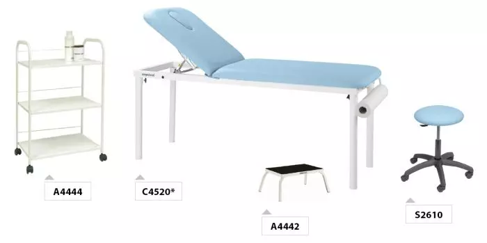 Pack mobilier PACK01 Ecopostural Table de massage fixe C4520