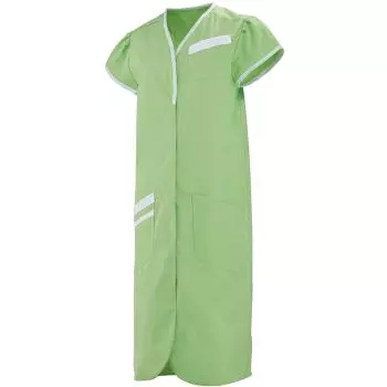 Blouse médicale femme manches courtes DAPHNEE 8PMC00PC Vert pomme/Blanc