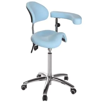 Ecopostural DERBY taboret z chromowaną podstawą i oparciem Ecopostural S5674