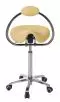 Ecopostural DERBY taboret z chromowaną podstawą i oparciem Ecopostural S5672