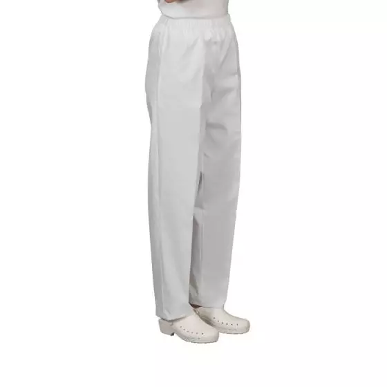 Spodnie medyczne unisex Pliki białe Mulliez