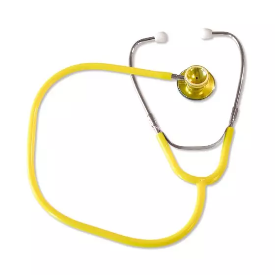 Stetoskop idealny dla dorosłych z dwustronną głowicą-żółty